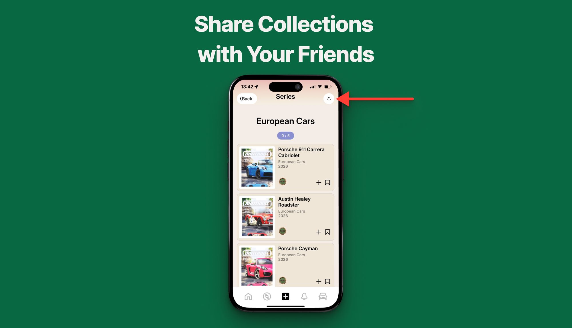Sharing your Matchbox die-cast collection profile in Die Carz app